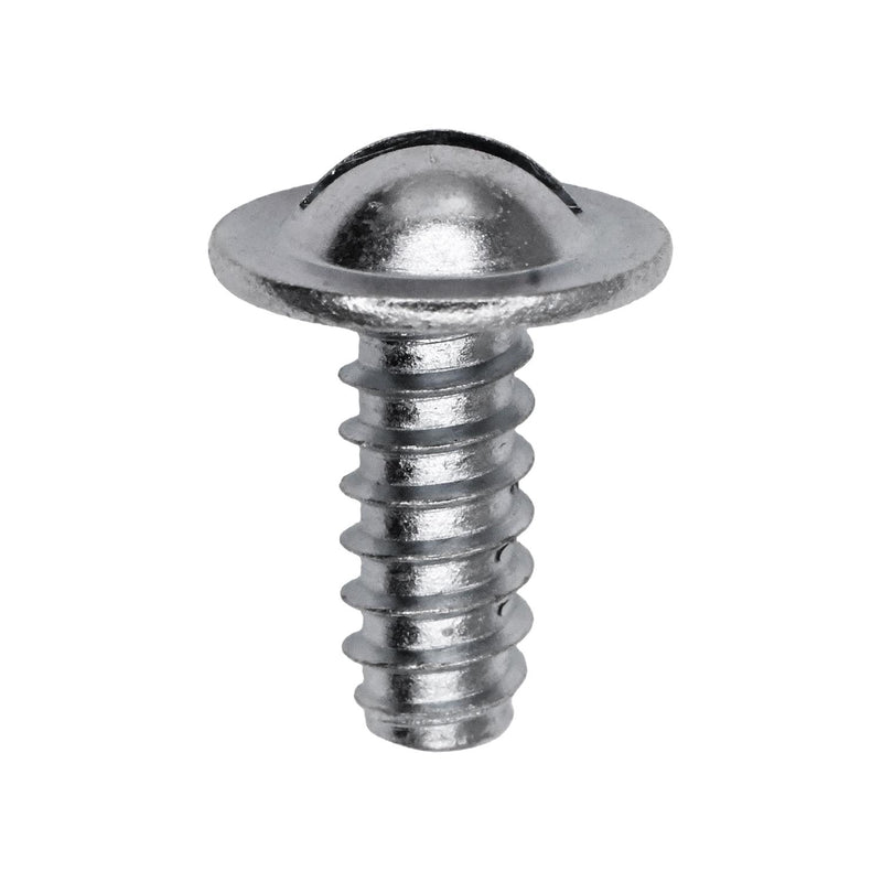 1/4"x5/8" Slotted Truss Head Round Washer Screw, Type B, 9/16" Washer, Zinc