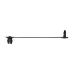1/4"x2-3/4" Charcoal Nylon Harness Strap Strap, Long For Hole In Metal