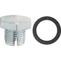 11/16"-20 Single Oversize Drain Plugs with Gaskets, Zinc