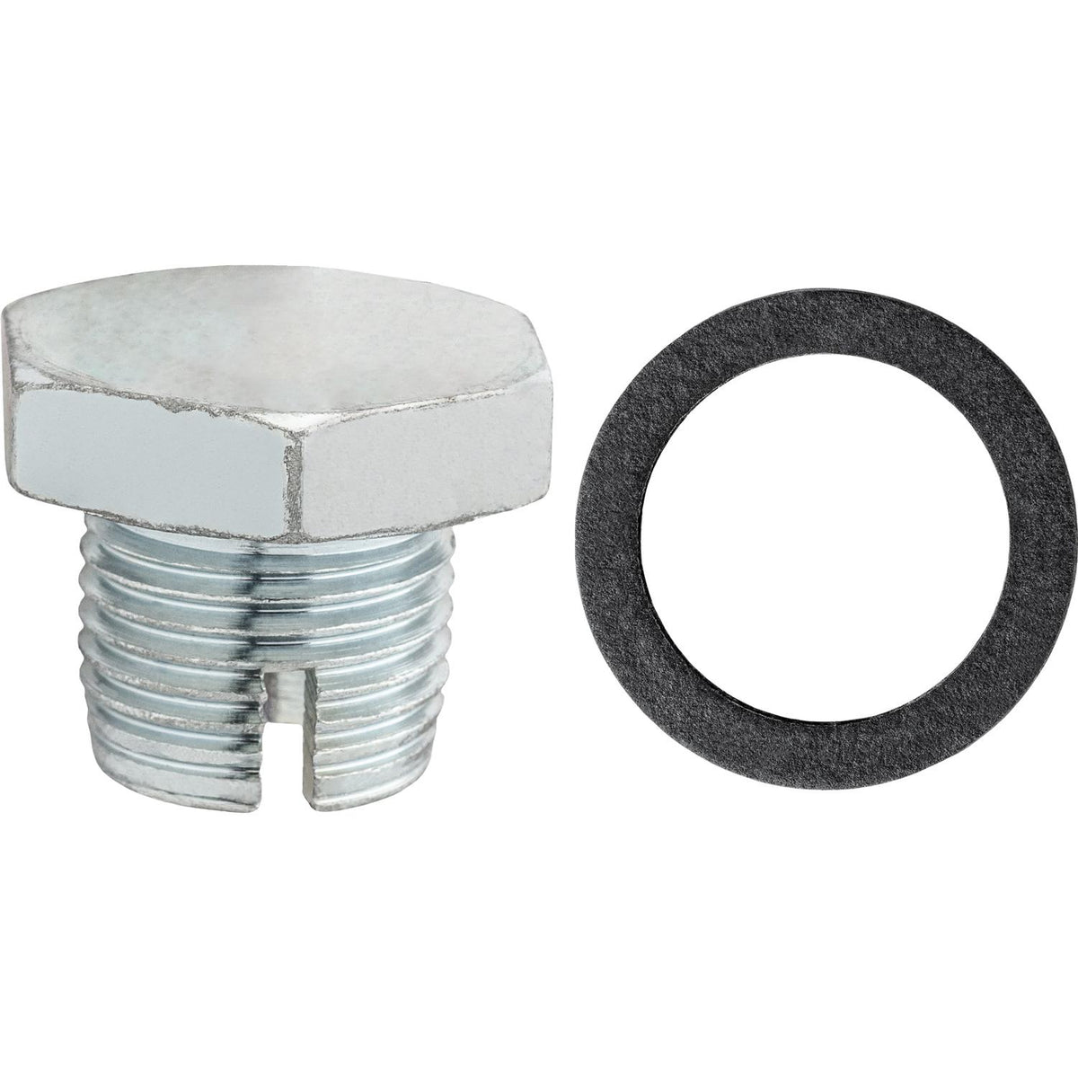 11/16"-20 Single Oversize Drain Plugs with Gaskets, Zinc
