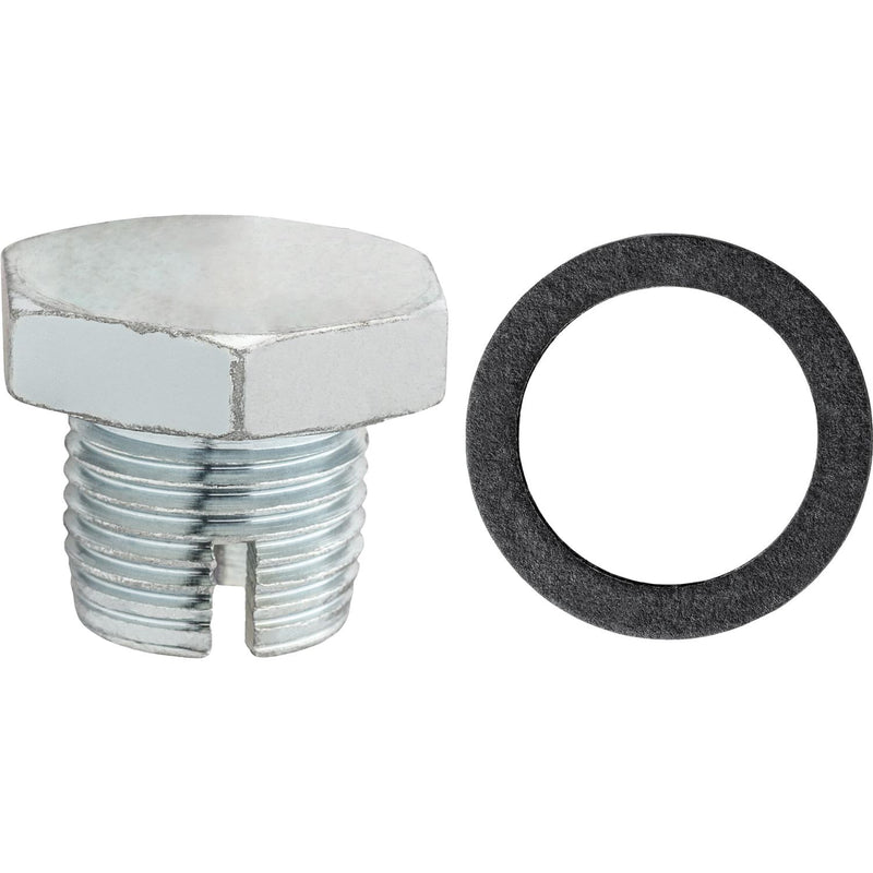 11/16"-20 Single Oversize Drain Plugs with Gaskets, Zinc