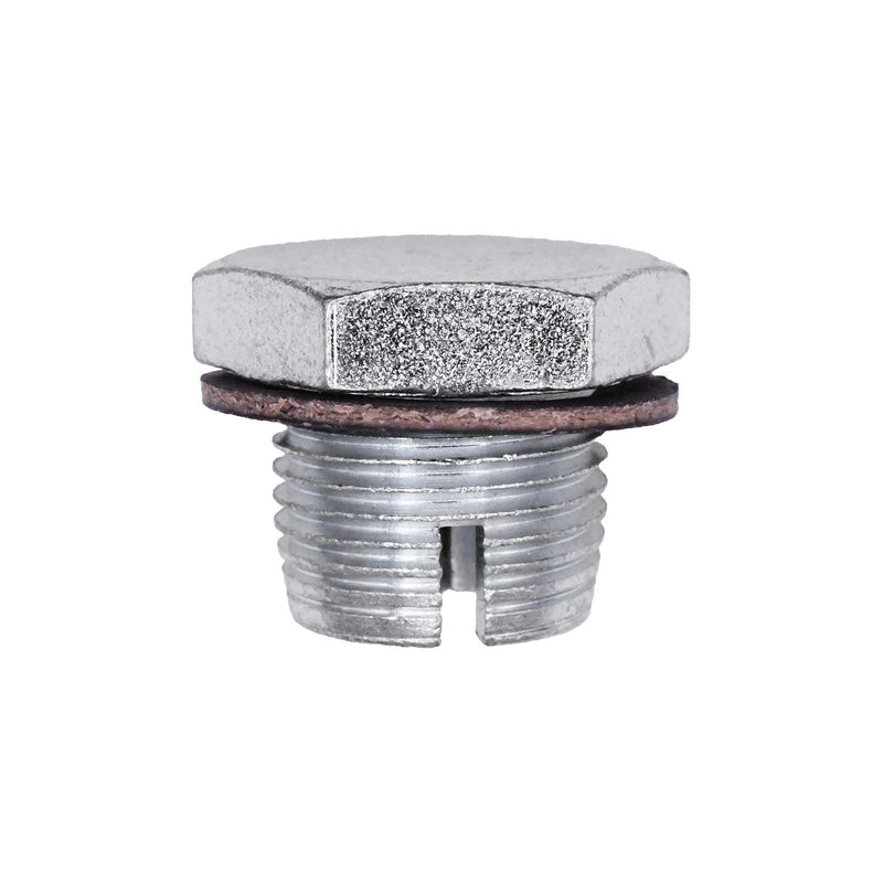 3/4"-16 Single Oversize Drain Plugs with Gaskets, Zinc