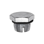 7/8"-14 Single Oversize Self Tapping Drain Plug with Gasket, Zinc