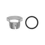 7/8"-14 Single Oversize Self Tapping Drain Plug with Gasket, Zinc