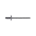 1/8"x7/32" Silver Large Dome Head Pan-L Rivets, 1/16"-1/8" Grip, Steel Body, Steel Mandrel, 3/8"