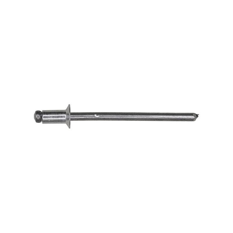 1/8"x7/32" Silver Countersunk Head Pan-L Rivets, 1/16"-1/8" Grip, Aluminum Body, Aluminum Mandrel, Aluminum Rivet - Aluminum Mandrel
