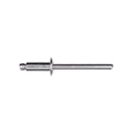 3/16"x7/16" Silver Dome Head Pan-L Rivets, 1/8"-1/4" Grip, Aluminum Body, Aluminum Mandrel, Aluminum Rivet - Aluminum Mandrel