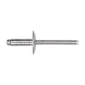 3/16"x9/16" Silver Large Dome Head Pan-L Rivets, 1/4"-3/8" Grip, Aluminum Body, Aluminum Mandrel, 5/8"