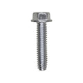 #12-24x1" Hex Head Washer Indented Type F Thread Cutting Screw, Zinc Chromate