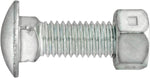 7/16"-14x1" Round Head Bumper Bolts with Hex Lock Nuts, Zinc