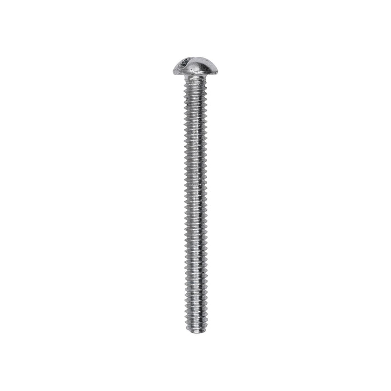 #6-32x1-1/2" Slotted Round Head Machine Screw, Zinc Chromate