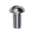 #10-32x3/8" Slotted Round Head Machine Screw, Zinc Chromate