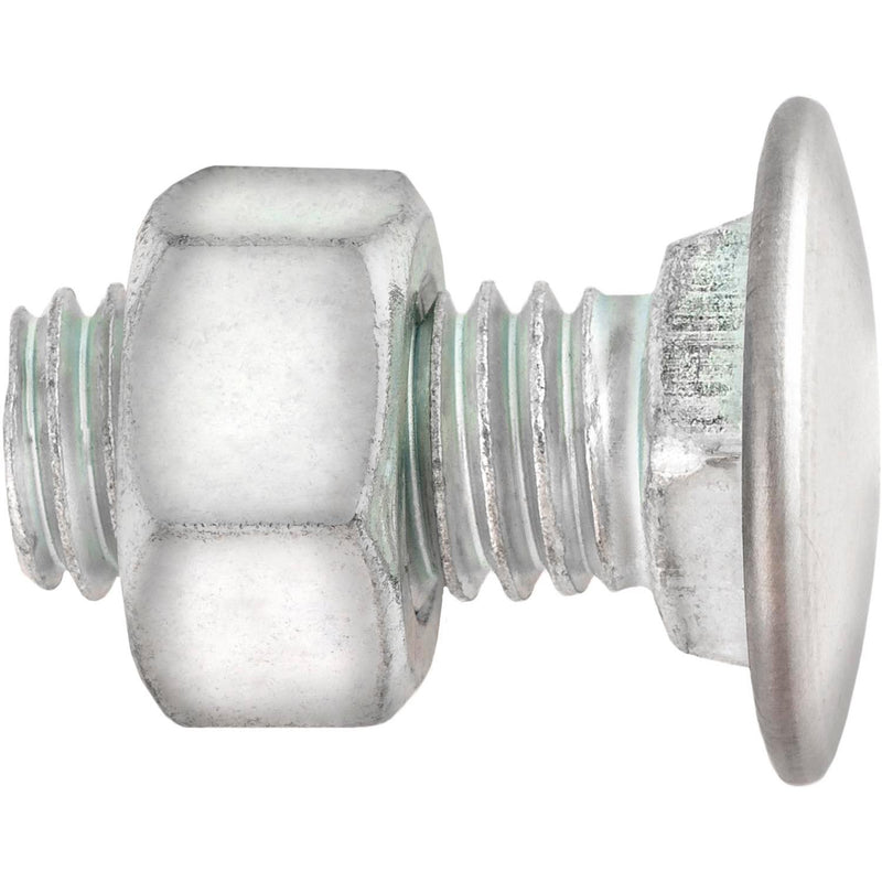 7/16"-14x1" Pan Head Bumper Bolt Stainless Steel Cap with Hex Nut, Zinc