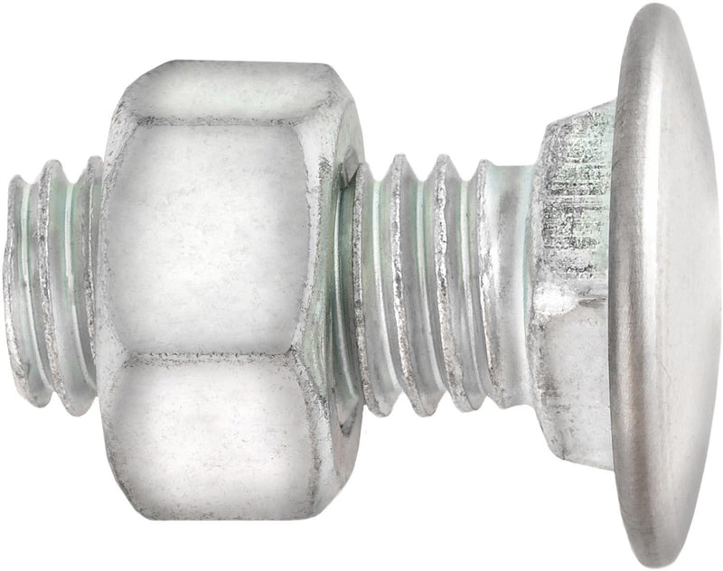 7/16"-14x1" Pan Head Bumper Bolt Stainless Steel Cap with Hex Lock Nut, Zinc