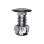 7/16"-14x1" Pan Head Bumper Bolt Stainless Steel Cap with Hex Lock Nut, Zinc