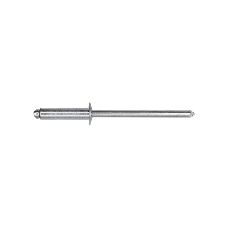 1/8"x1/2" Silver Dome Head Pan-L-Rivets, 5/16"-3/8" Grip, Steel Body, Steel Mandrel, 1/4"