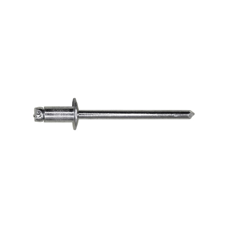 5/32"x7/32" Silver Dome Head Pan-L-Rivets, 1/16"-1/8" Grip, Steel Body, Steel Mandrel