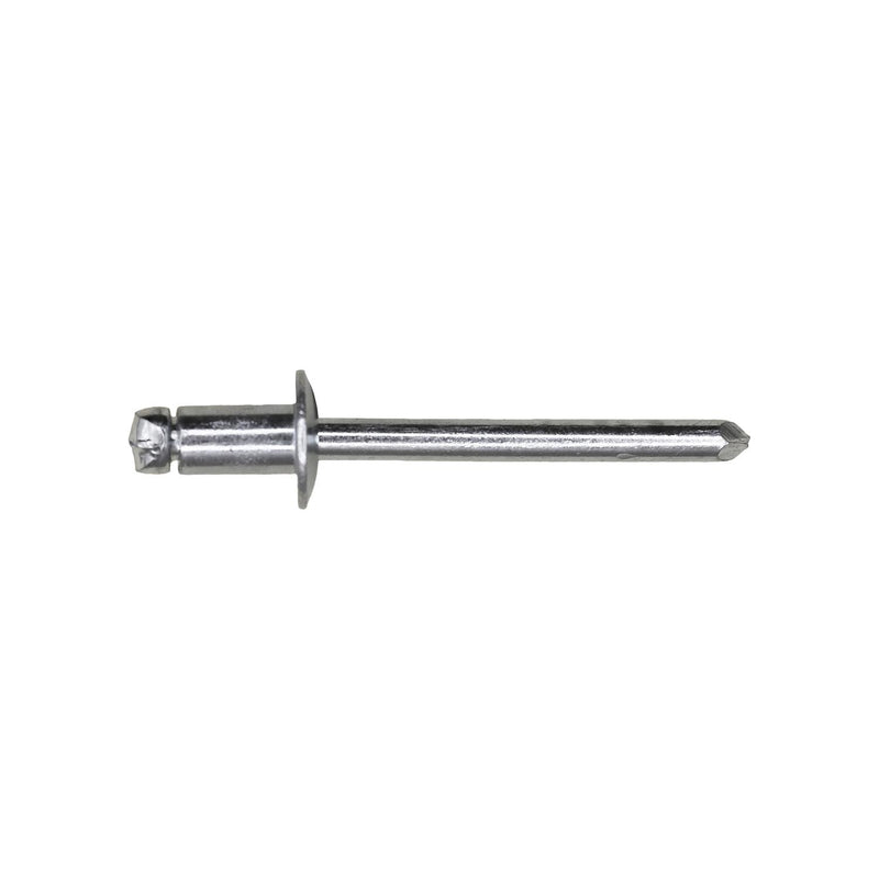 3/16"x9/32" Silver Dome Head Pan-L-Rivets, 1/16"-1/8" Grip, Steel Body, Steel Mandrel