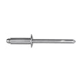3/16"x9/16" Silver Dome Head Pan-L-Rivets, 1/4"-3/8" Grip, Steel Body, Steel Mandrel