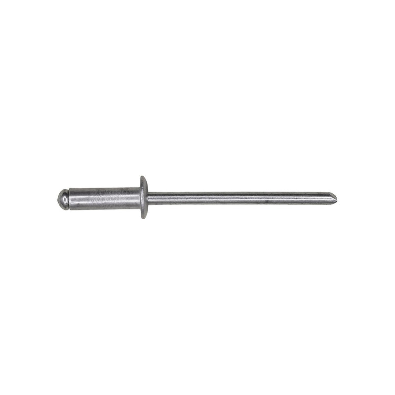 1/8"x3/8" Silver Dome Head Pan-L-Rivets, 3/16"-1/4" Grip, Aluminum Body, Steel Mandrel, Aluminum Rivet - Steel Mandrel