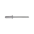1/8"x3/8" Silver Dome Head Pan-L-Rivets, 3/16"-1/4" Grip, Aluminum Body, Steel Mandrel, Aluminum Rivet - Steel Mandrel