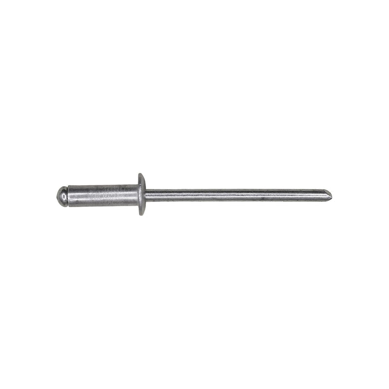 1/8"x3/8" Silver Dome Head Pan-L-Rivets, 3/16"-1/4" Grip, Aluminum Body, Steel Mandrel, Aluminum Rivet - Steel Mandrel