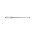 1/8"x3/8" Silver Countersunk Head Blind Rivet Aluminum/Steel, 3/16"-1/4" Grip, Aluminum Body, Steel Mandrel
