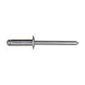 3/16"x9/16" Silver Dome Head Blind Rivet Aluminum/Steel, 1/4"-3/8" Grip, Aluminum Body, Steel Mandrel