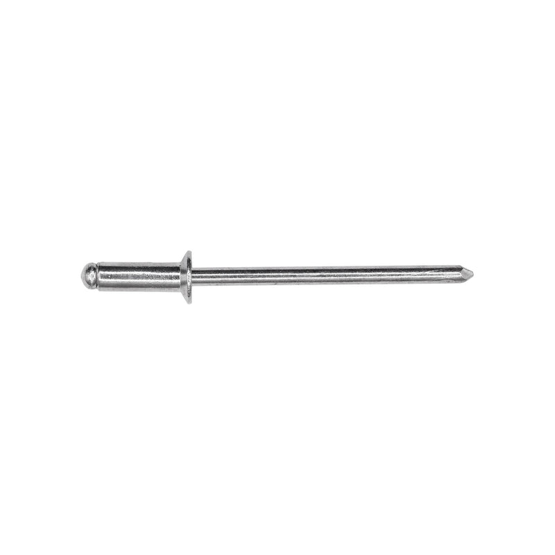 1/8"x3/8" Silver Countersunk Head Pan-L-Rivets, 3/16"-1/4" Grip, Aluminum Body, Aluminum Mandrel, 7/32"