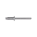 3/16"x7/16" Silver Dome Head Pan-L-Rivets, 1/8"-1/4" Grip, Aluminum Body, Aluminum Mandrel