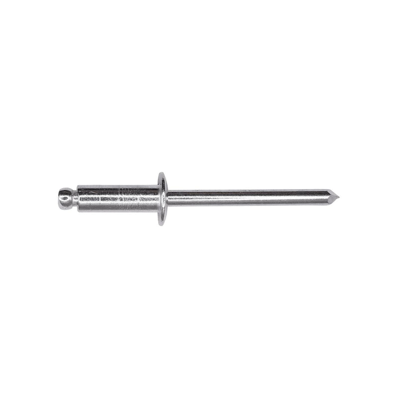 3/16"x9/16" Silver Dome Head Pan-L-Rivets, 1/4"-3/8" Grip, Aluminum Body, Aluminum Mandrel
