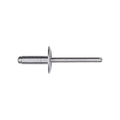 3/16"x9/16" Silver Large Dome Head Pan-L-Rivets, 1/4"-3/8" Grip, Aluminum Body, Aluminum Mandrel