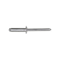 3/16"x11/16" Silver Dome Head Blind Rivet Aluminum, 3/8"-1/2" Grip, Aluminum Body, Aluminum Mandrel, Aluminum Rivet - Aluminum Mandrel