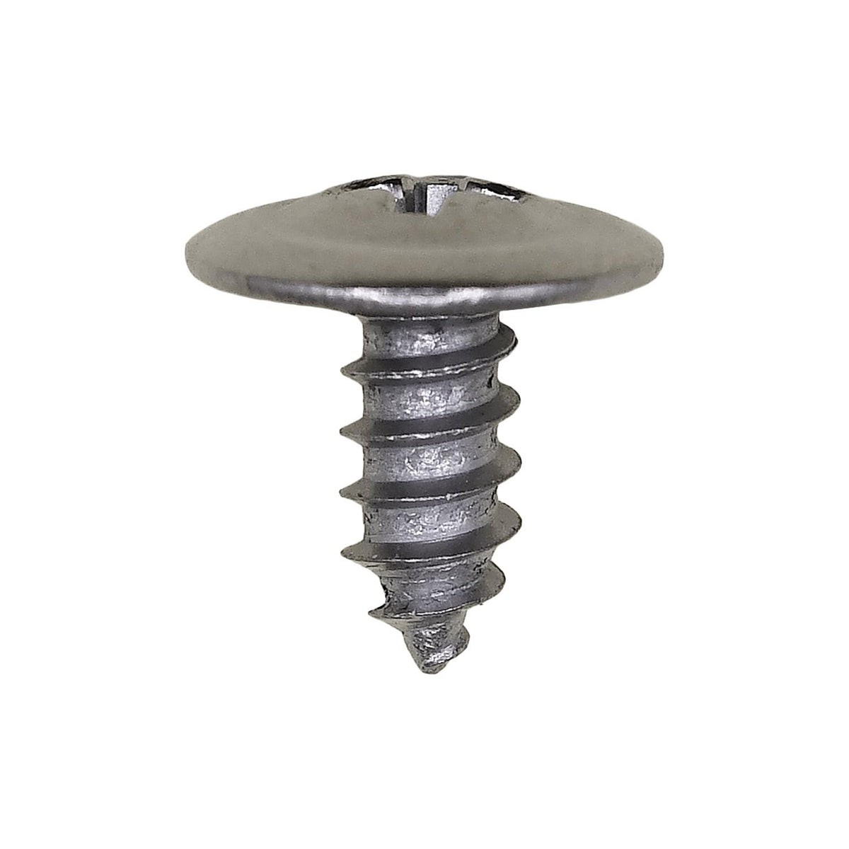 #8-18x3/8" Phillips Truss Head Spec Washer Type Ba Tapping Screw, Type A/AB, 7/16" Washer, Chrome