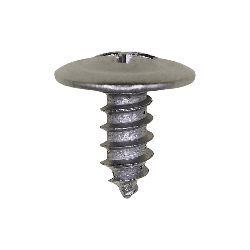 #8-18x3/8" Phillips Truss Head Spec Washer Type Ba Tapping Screw, Type A/AB, 7/16" Washer, Chrome