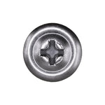 #8-18x3/8" Phillips Truss Head Spec Washer Type Ba Tapping Screw, Type A/AB, 7/16" Washer, Chrome