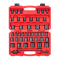 1/2 Inch Drive Shallow 6-Point Impact Socket Set with Case, 45-Piece (5/16 - 1-1/4 in., 8-32 mm)