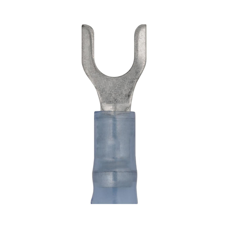 #8 Blue Solderless Fork/Spade Tongue Terminals, 16 to 14 Gauge