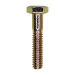 1/4"-20x1-1/4" Hex Head Grade 8 Cap Screw Alloy, Yellow Zinc Dichromate