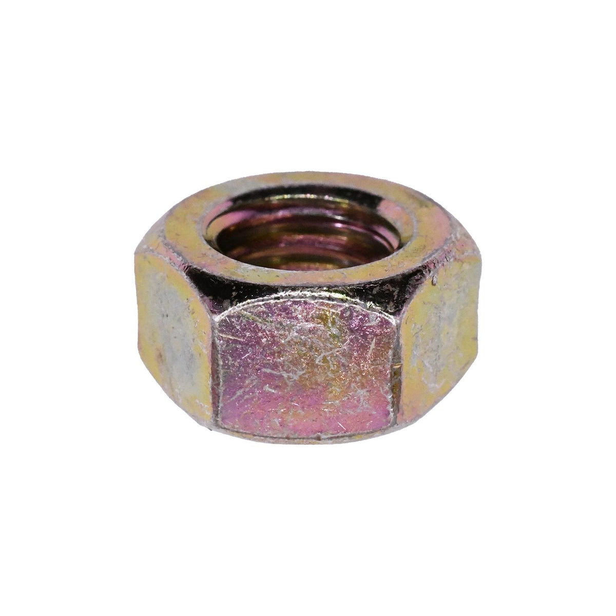 7/16"-14 High Alloy Grade 8 Hex Nut, Yellow Zinc Chromate