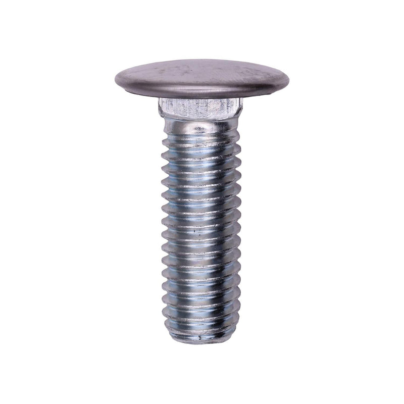 7/16"-14x1-3/8" Pan Head Bumper Bolt And Hex Lock Nut, Zinc
