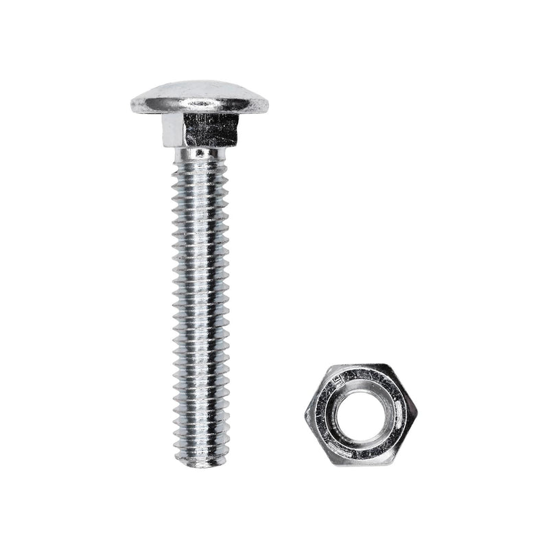 1/4"x1" Carriage Bolt, Zinc