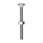 1/4"x2-1/2" Carriage Bolt, Zinc