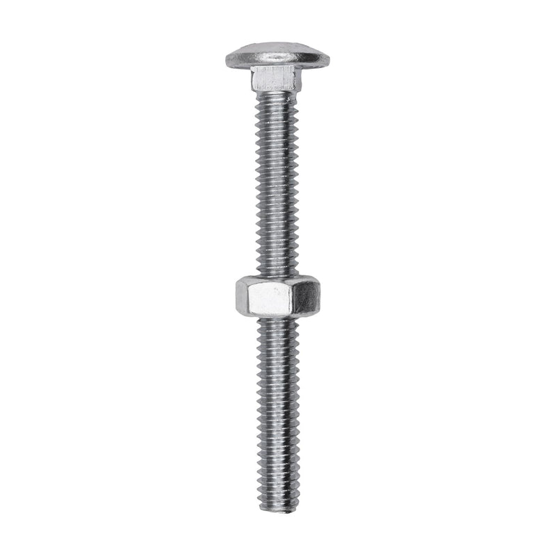 1/4"x2-1/2" Carriage Bolt, Zinc