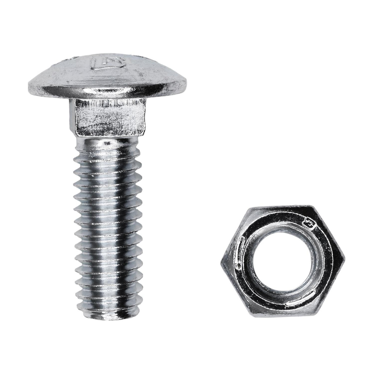 5/16"x1" Carriage Bolt, Zinc