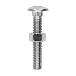 5/16"x2" Carriage Bolt, Zinc