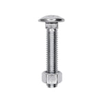 3/8"x2" Carriage Bolt, Zinc