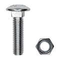 3/8"x4" Carriage Bolt, Zinc