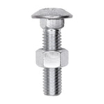 6" Carriage Bolt, Zinc