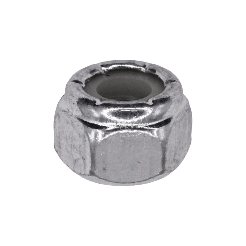 1/4"-20 Nylon Insert Hex Stop Nut, Zinc